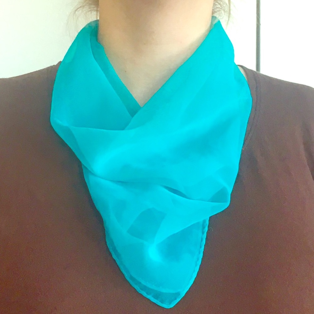 Vintage Glentex teal scarf